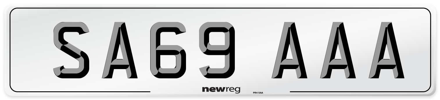 SA69 AAA Number Plate from New Reg